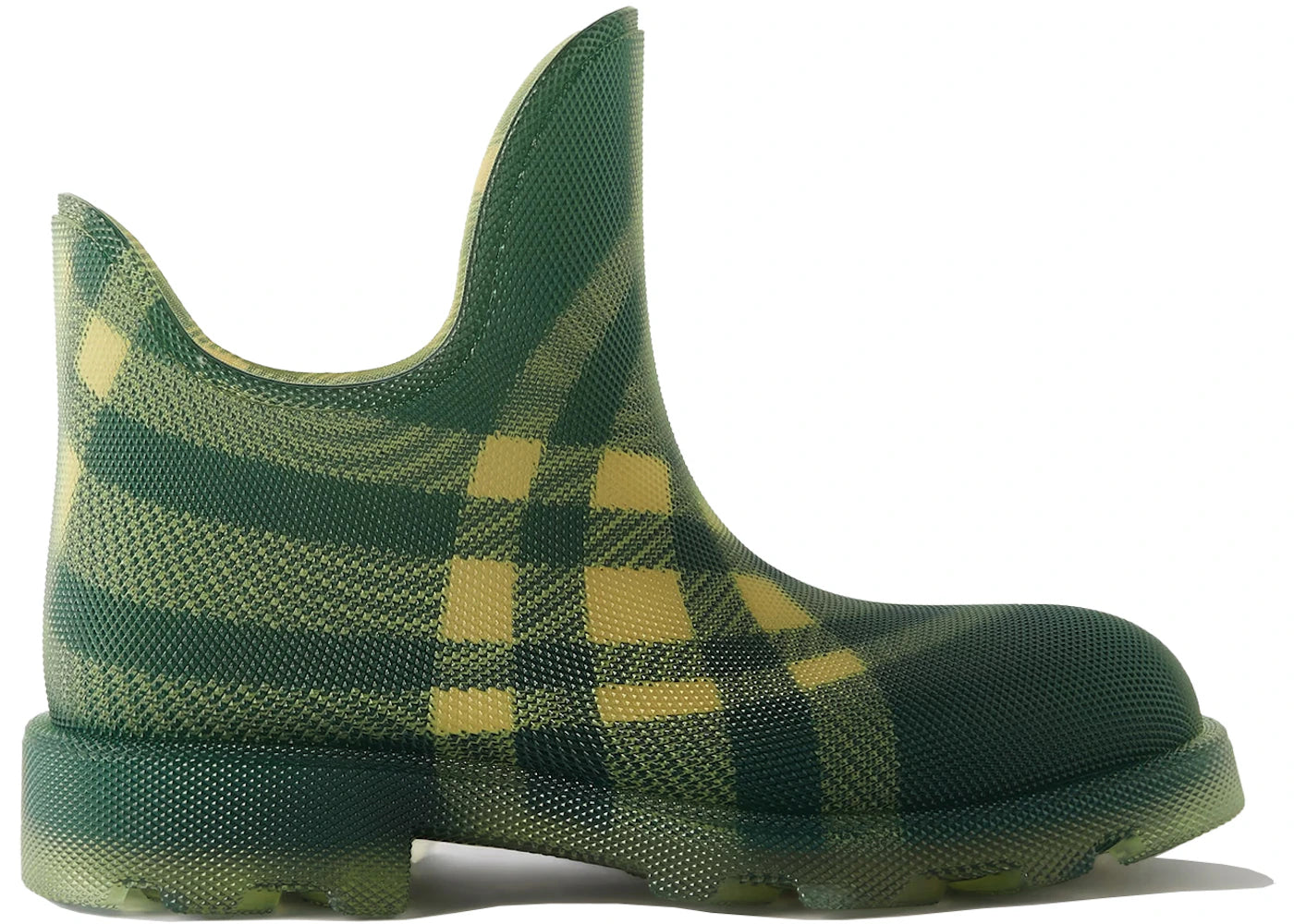 Burberry Marsh Checked Ankle Boots Green