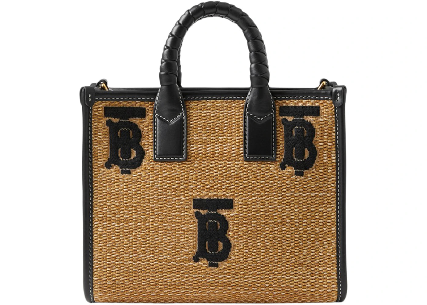 Burberry Mini Freya Tote Natural/Black