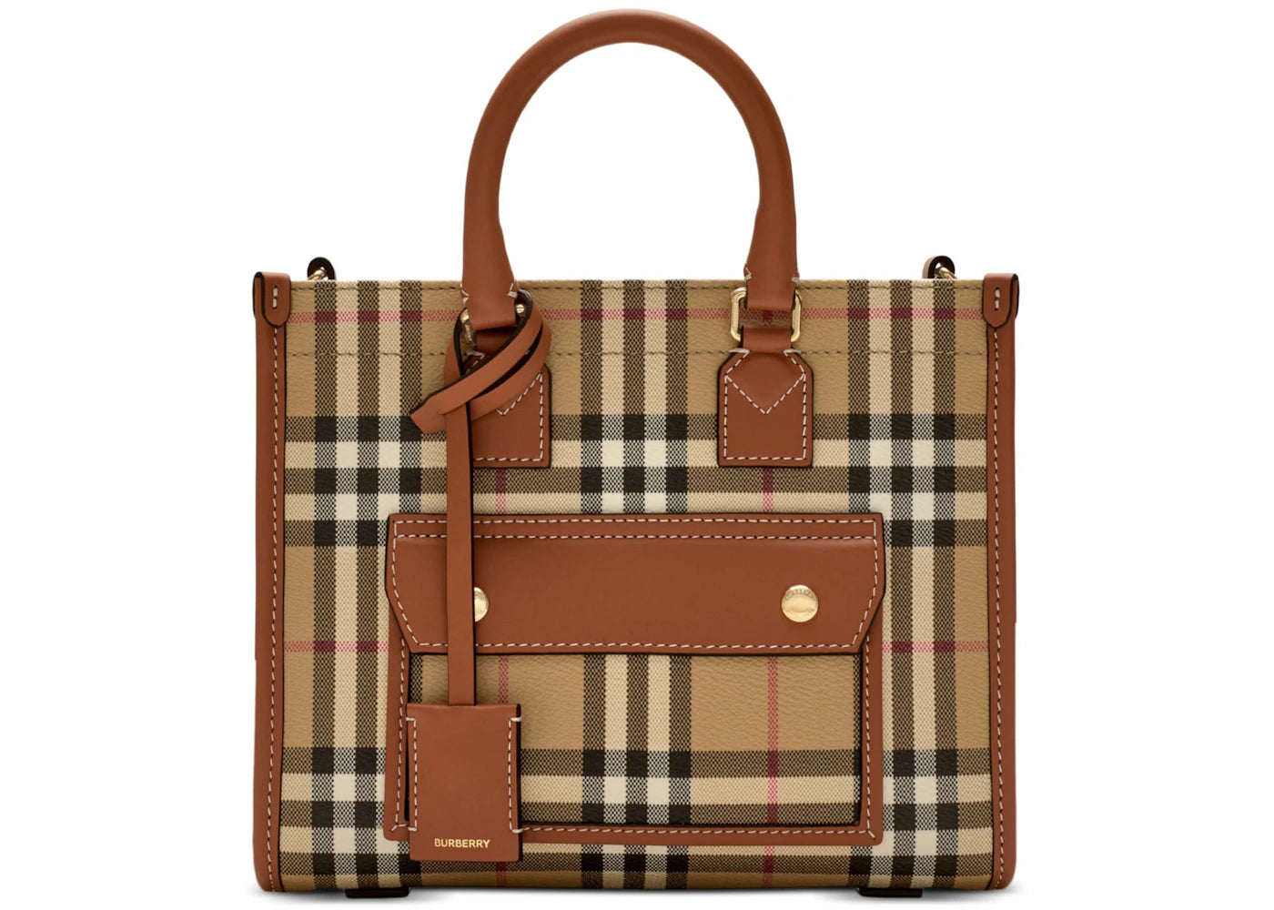 Burberry Mini Freya Tote Vintage Check/Briar Brown