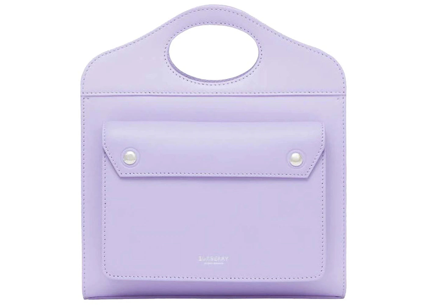 Burberry Mini Leather Pocket Bag Soft Violet