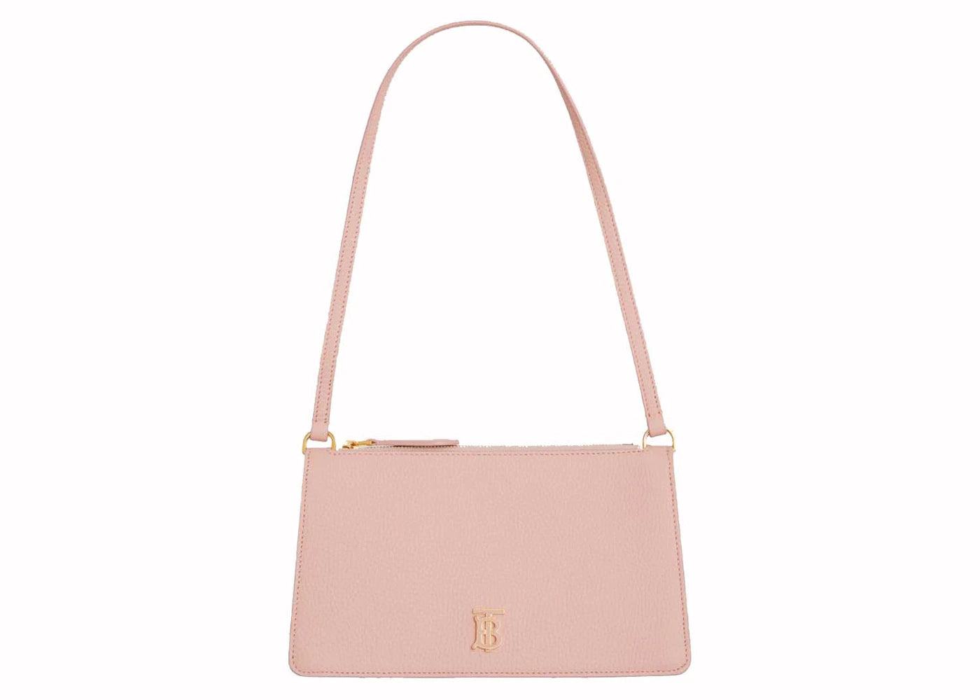 Burberry Mini TB Grainy Leather Pouch Handbag Pink