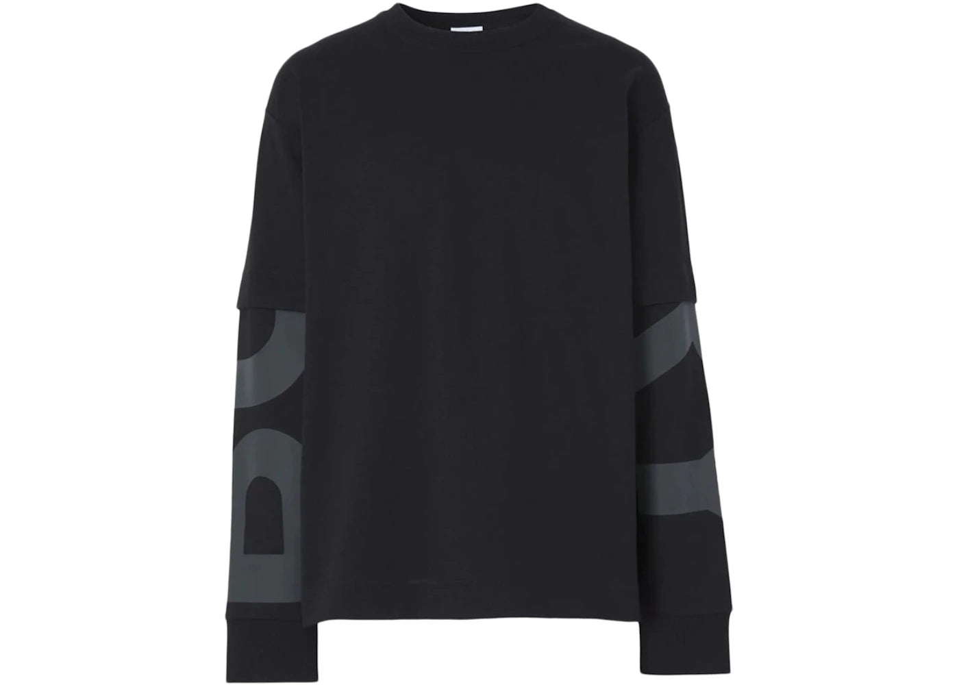 Burberry Mitchell Logo Print Cotton Sweatshirt Sweatshirt Black