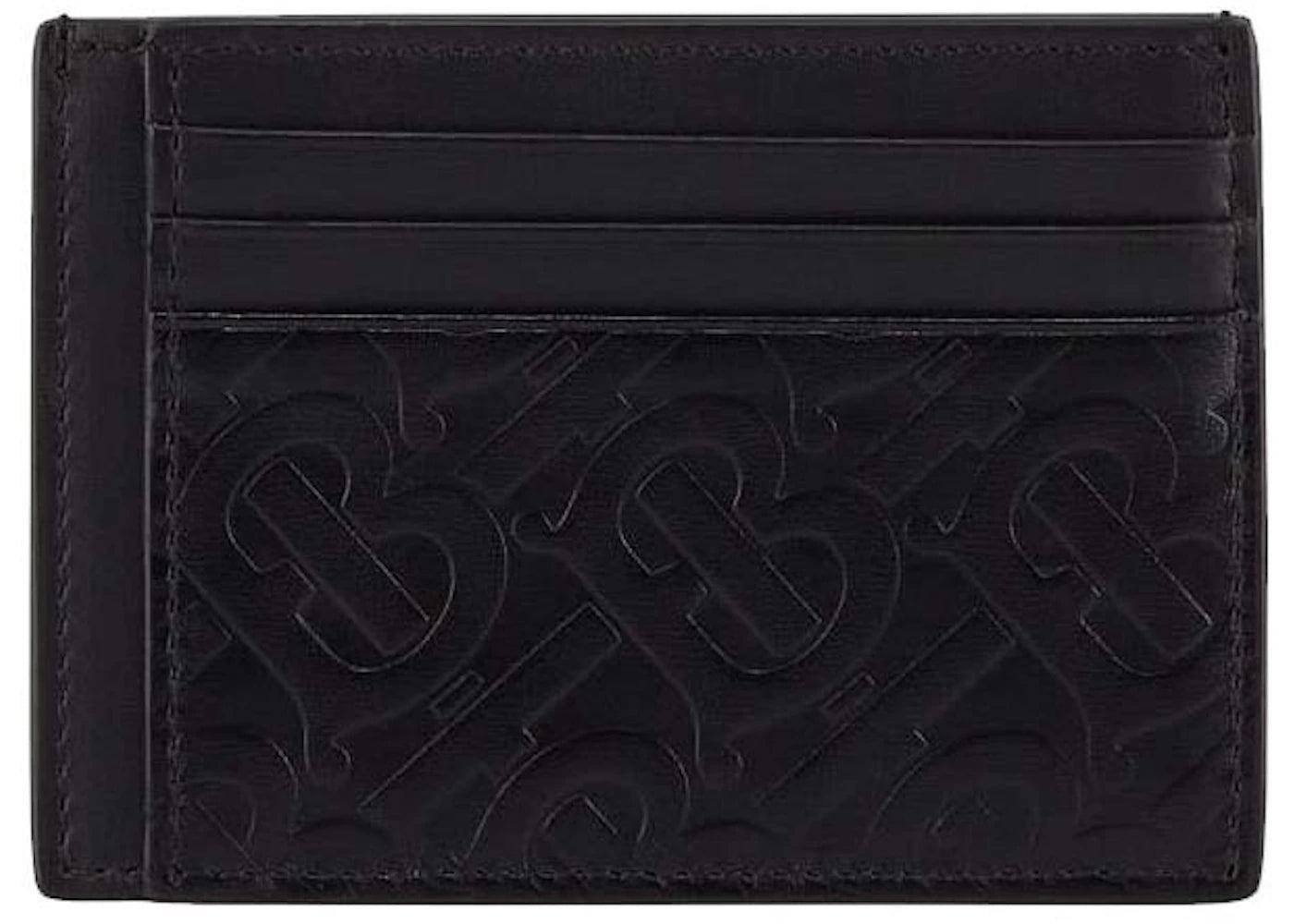 Burberry Monogram Leather Card Case 6 Slot Black