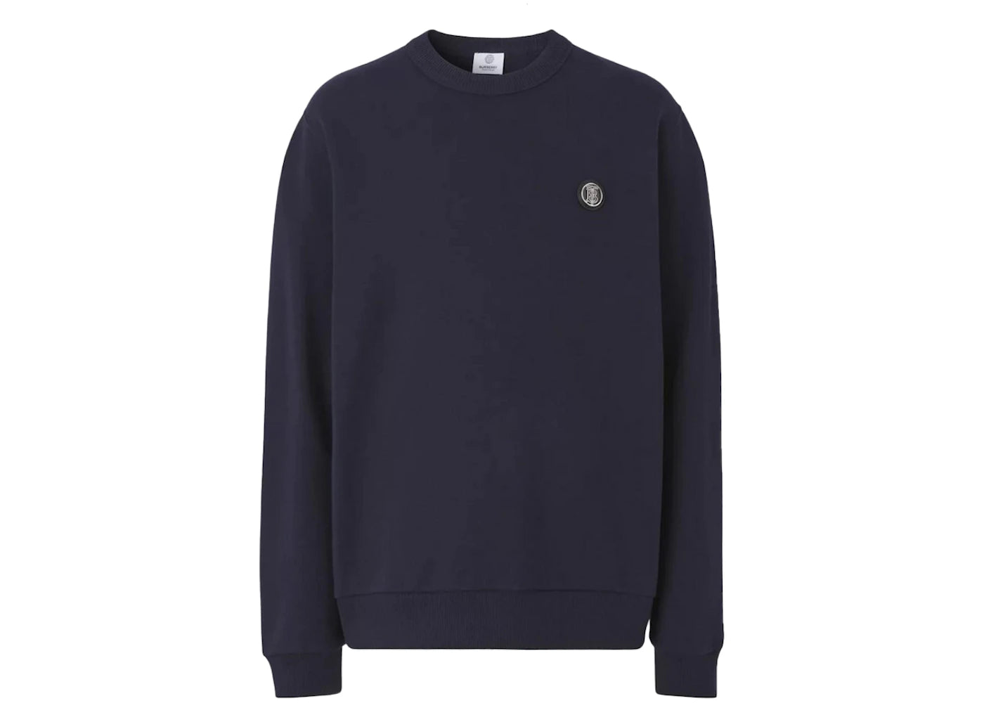 Burberry Monogram Motif Applique Cotton Sweatshirt Navy