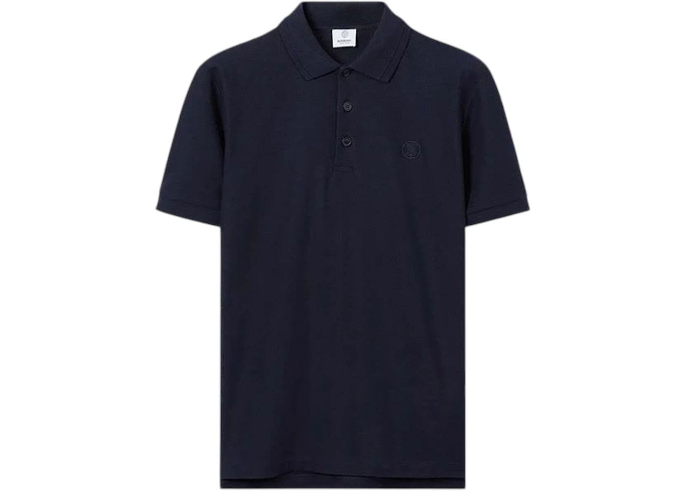 Burberry Monogram Motif Cotton Piqué Polo Shirt Blue