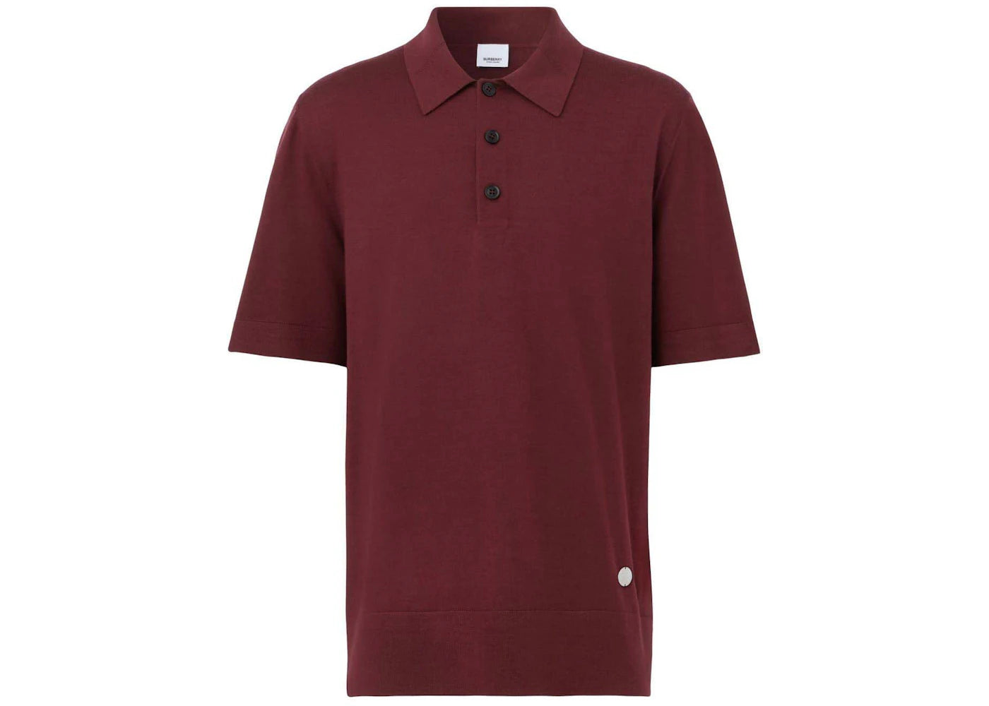 Burberry Monogram Motif Logo-Plaque Polo Bordeaux