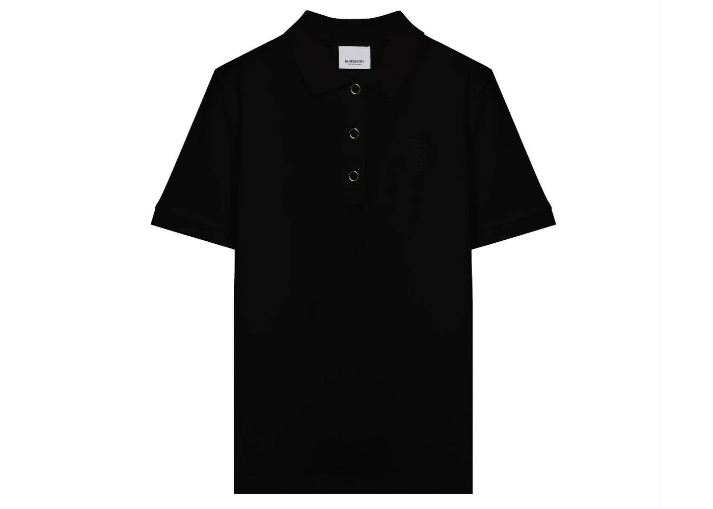 Burberry Monogram Motif Piqué Polo Black