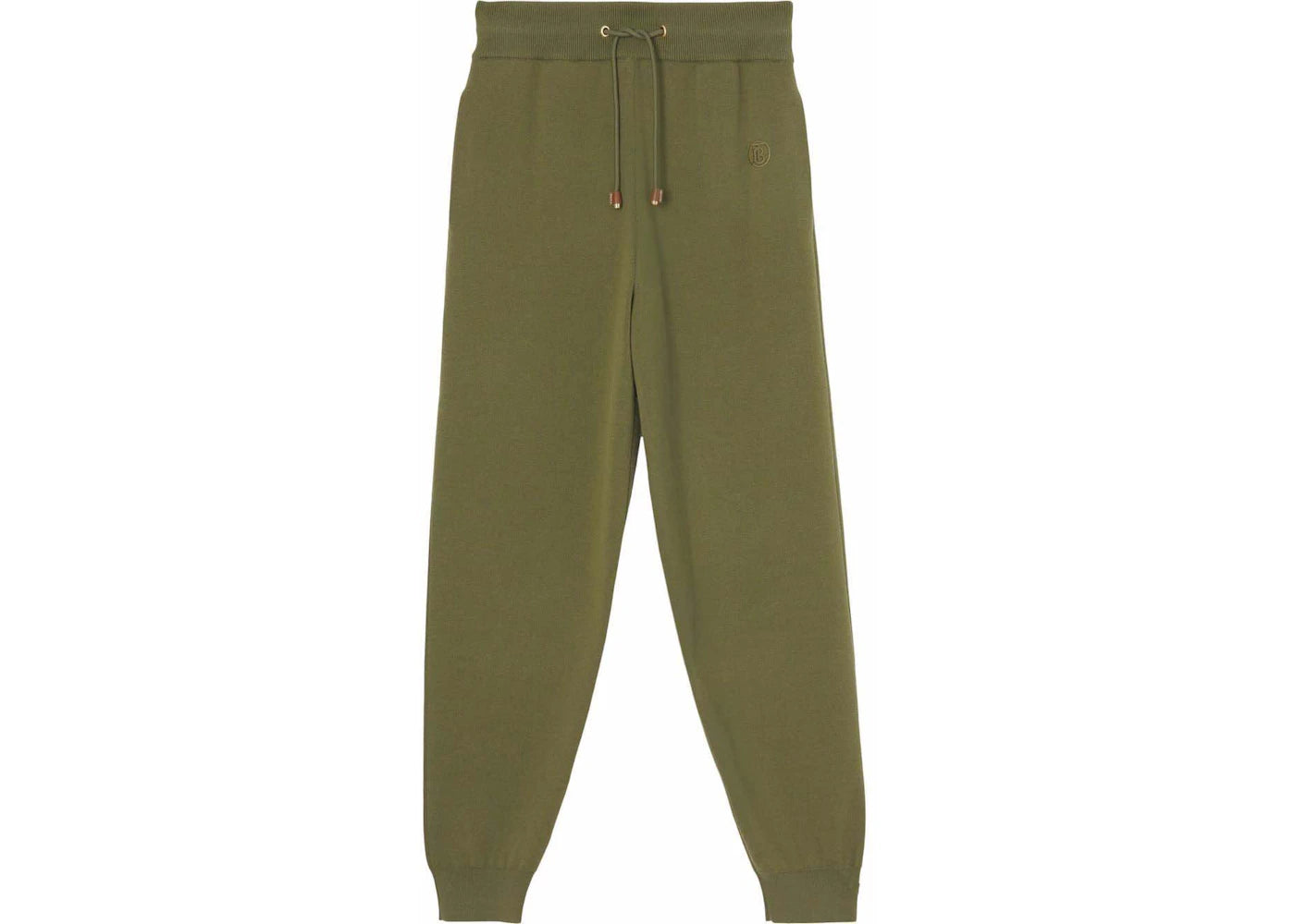 Burberry Monogram-Motif Wool-Cashmere Blend Jogging Pants Green