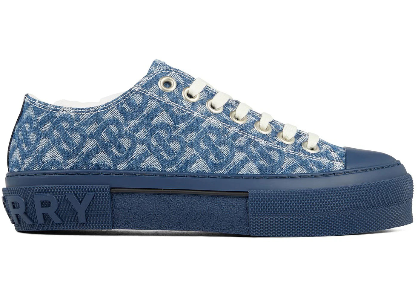 Burberry Monogram Pattern Low Top Denim Blue