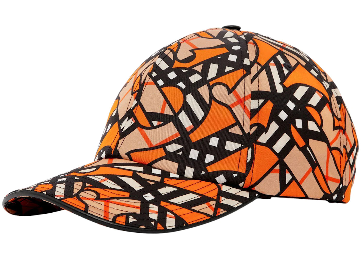 Burberry Monogram Print Baseball Cap Orange