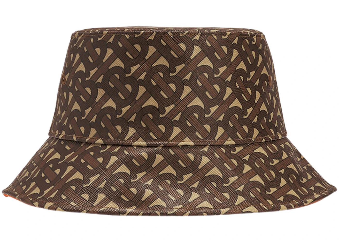 Burberry Monogram Print Bucket Hat Brown