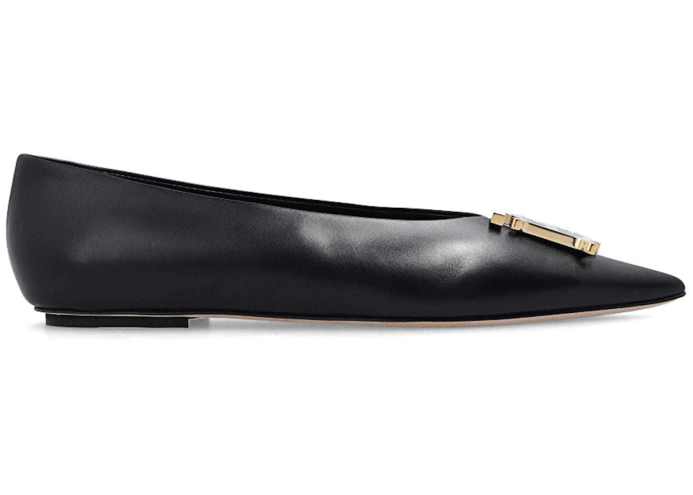 Burberry Motif Point-toe Ballerina Flat Black Monogram (Women's)