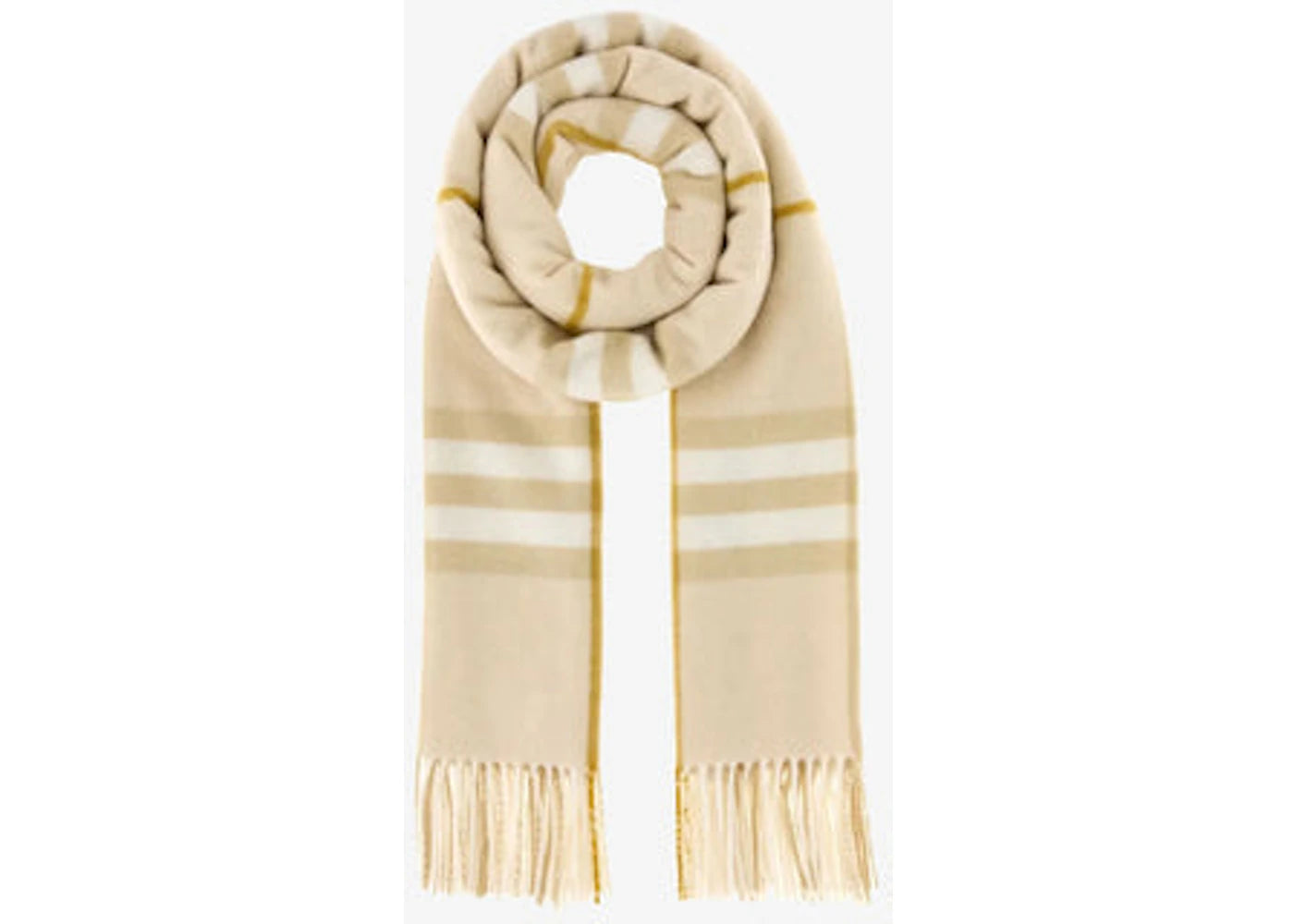 Burberry Mu Washed Giant Check Scarf White Denim