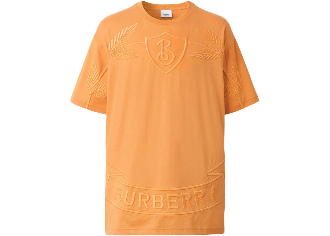 Burberry Oak Leaf Crest Cotton Tee Dusty Orange