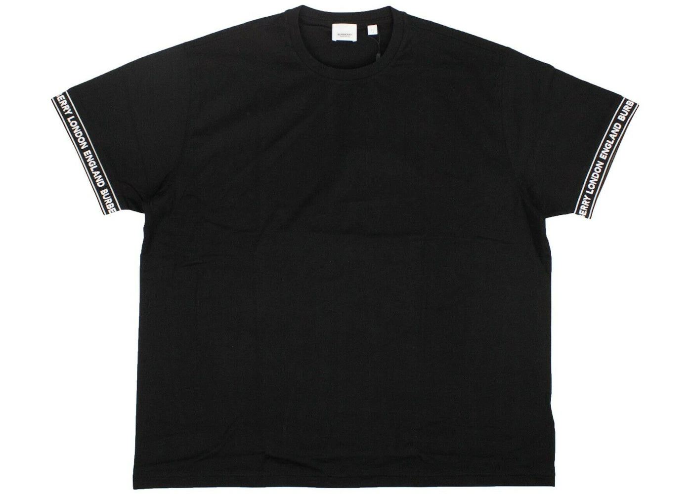 Burberry Oversized Teslow Taped Sleeve T-shirt Black