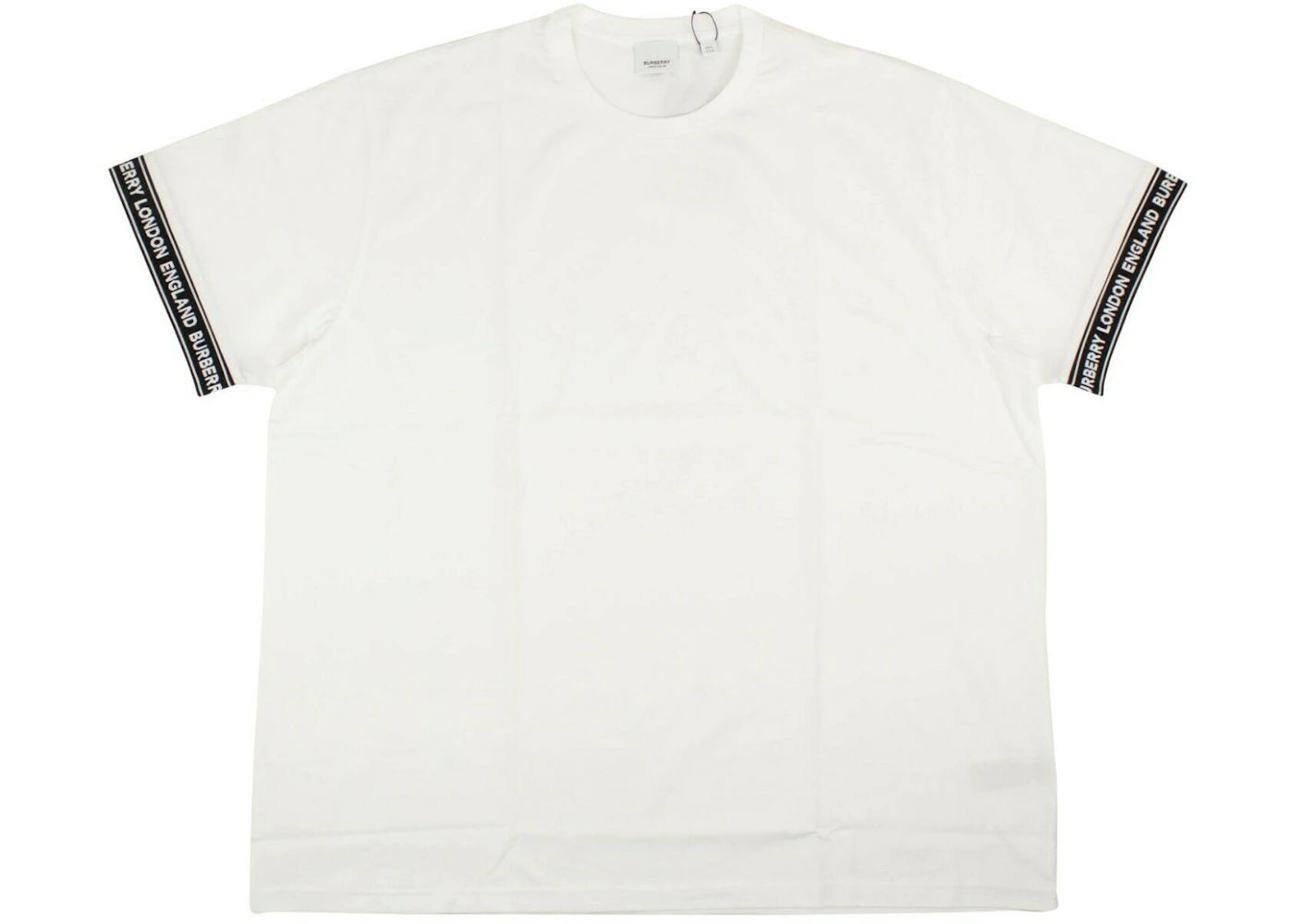 Burberry Oversized Teslow Taped Sleeve T-shirt White