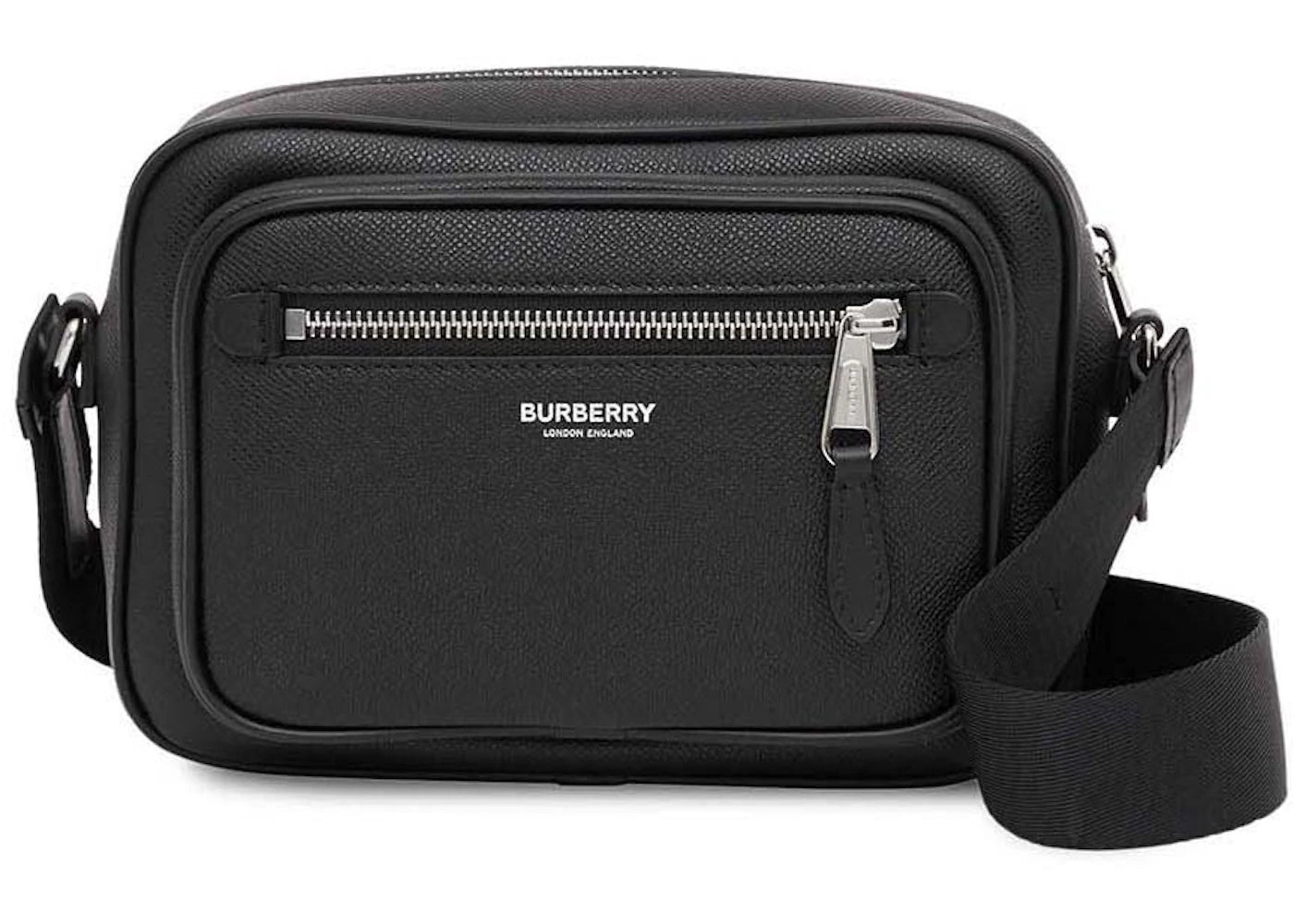 Burberry Paddy Italian Gained Leather Crossbody Bag Black