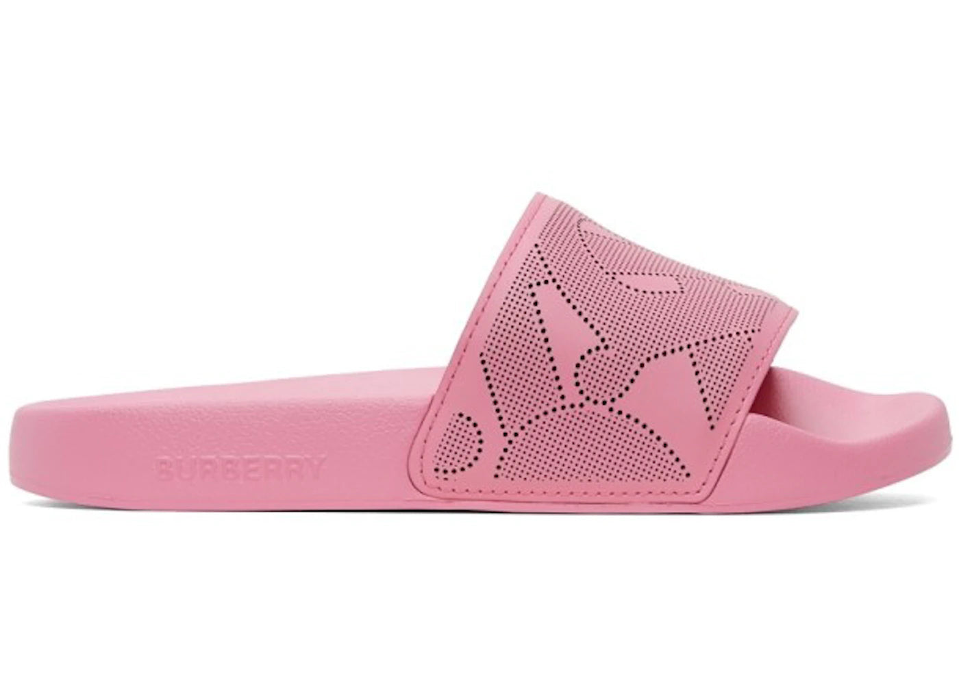 Burberry Perforated Monogram Slides Bubblegum Pink Leather (Women's)