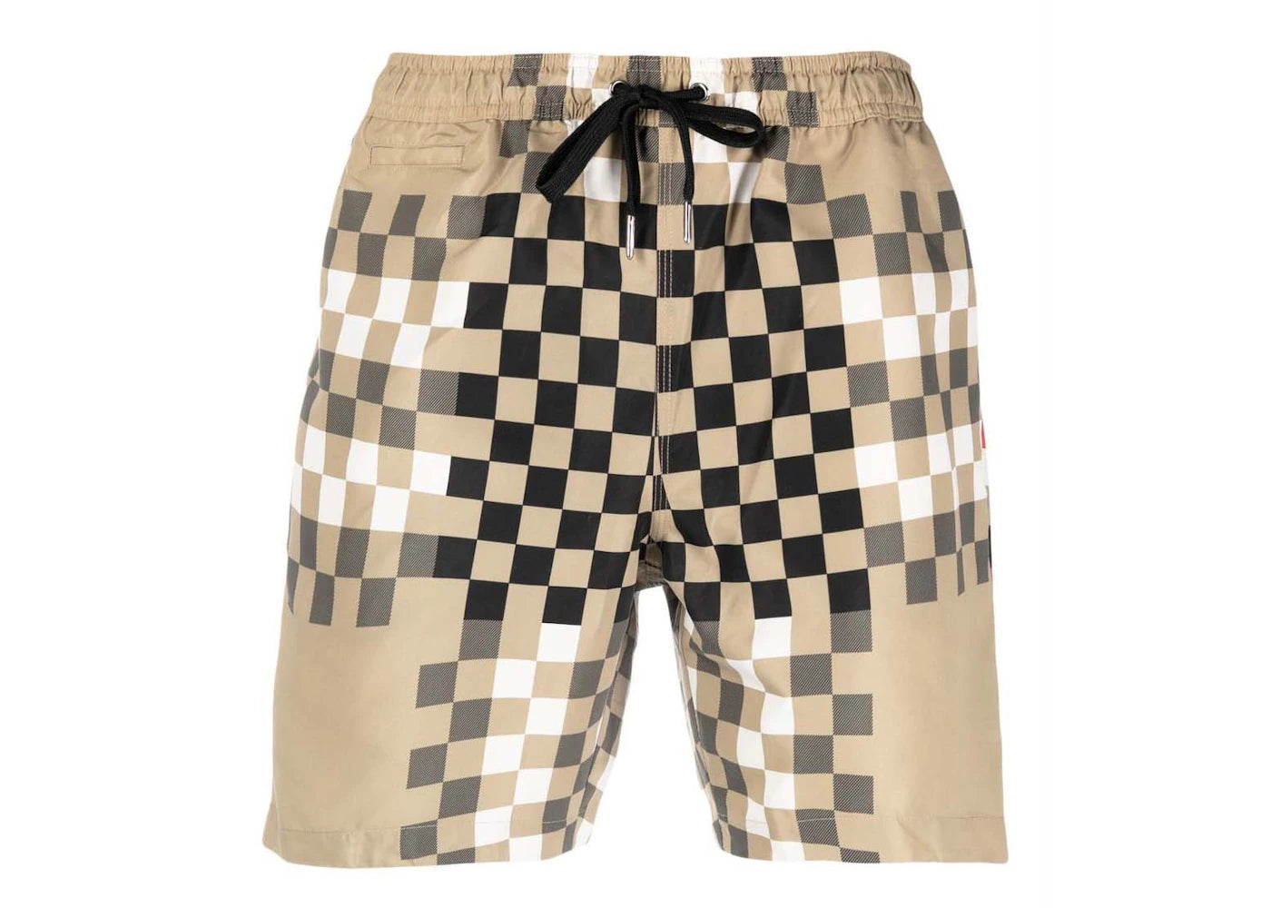 Burberry Printed Drawstring Swim Shorts Checker Print