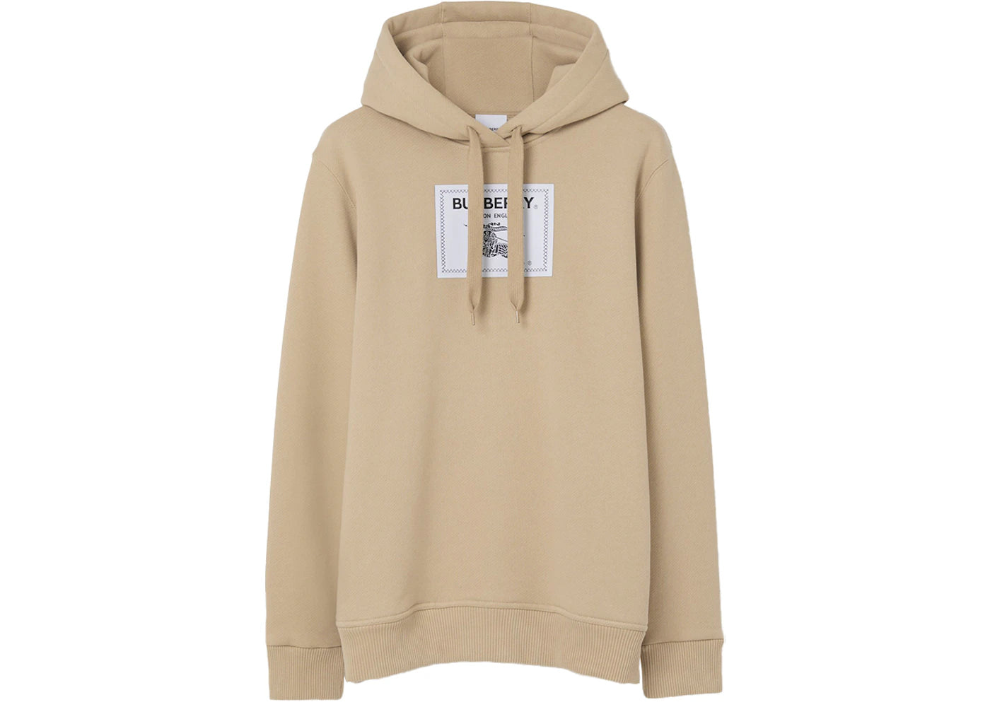 Burberry Prorsum Label Cotton Hoodie Soft Fawn