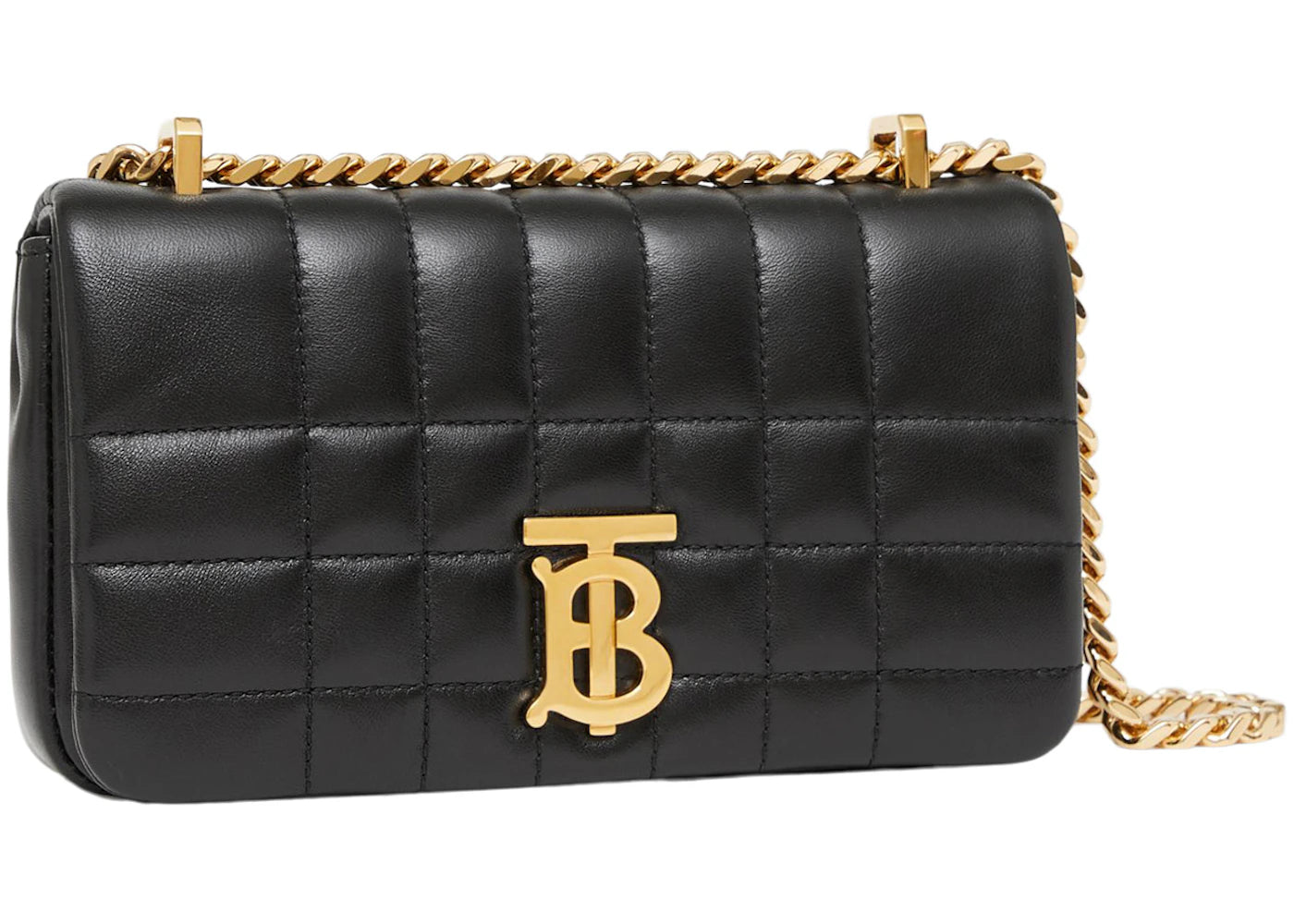 Burberry Quilted Leather Lola Bag Mini Black