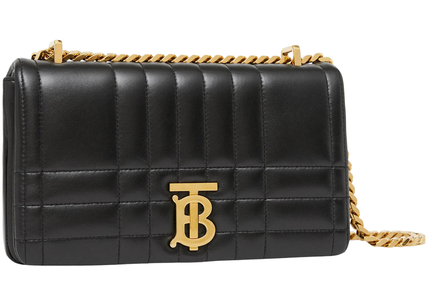 Burberry Quilted Leather Lola Bag Small Black/Gold-tone