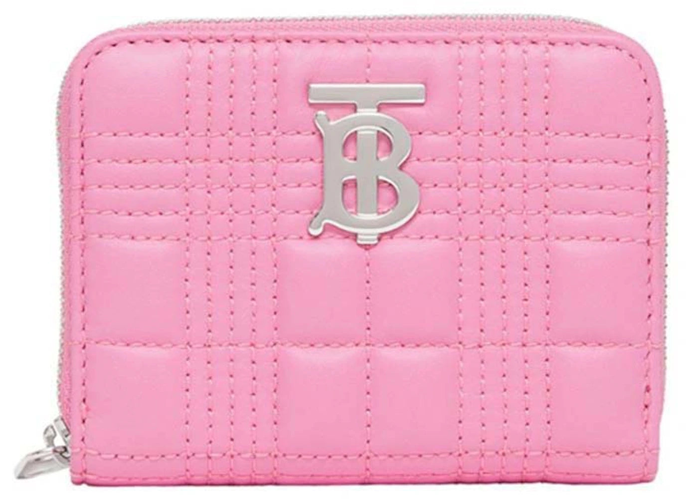 Burberry Quilted Leather Lola Zip-Up Wallet Primrose Pink