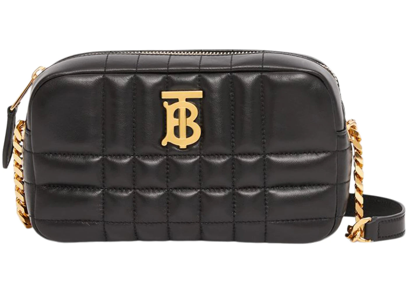 Burberry Quilted Leather Mini Lola Camera Bag Black/Gold-tone