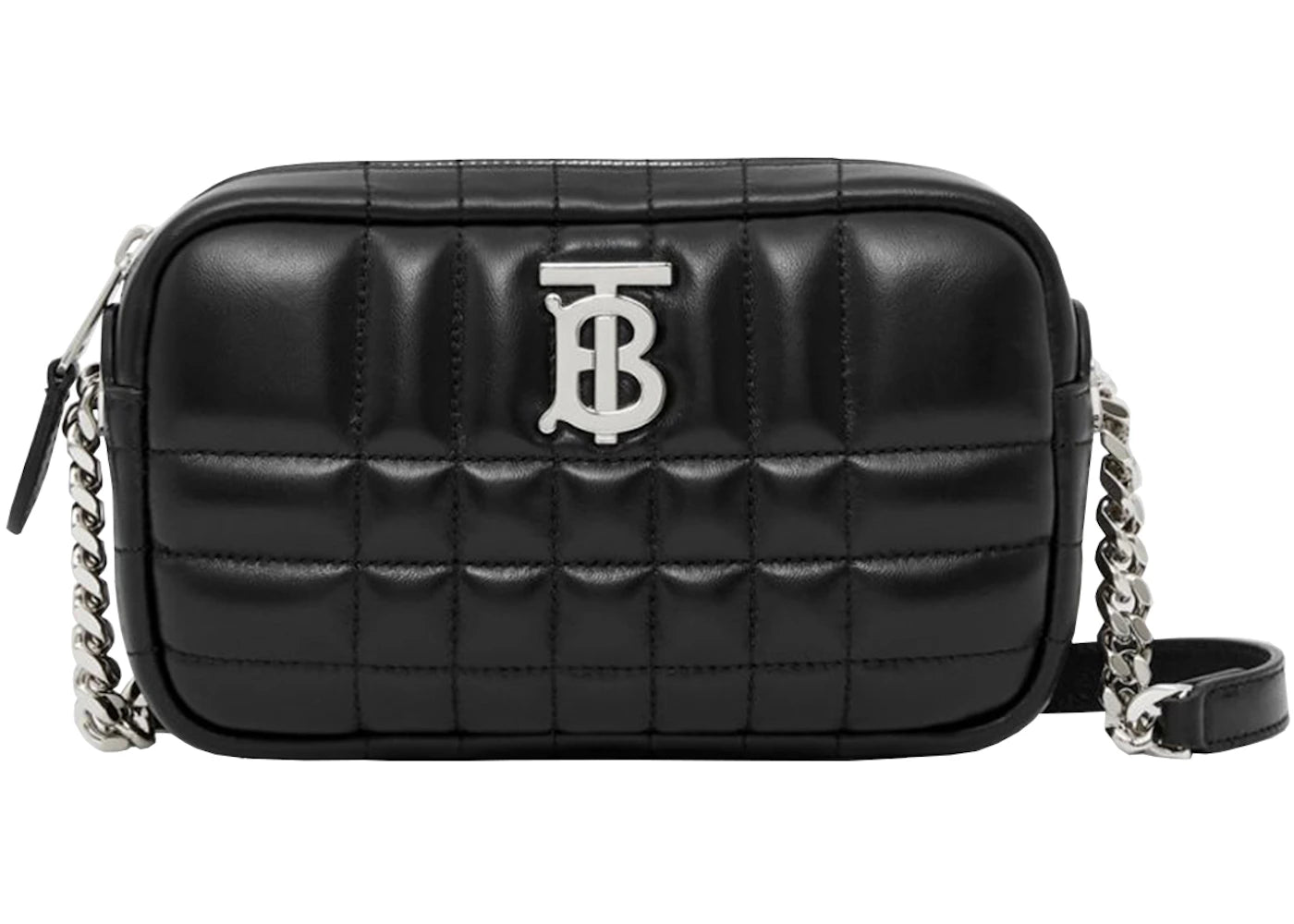 Burberry Quilted Leather Mini Lola Camera Bag Black/Silver-tone