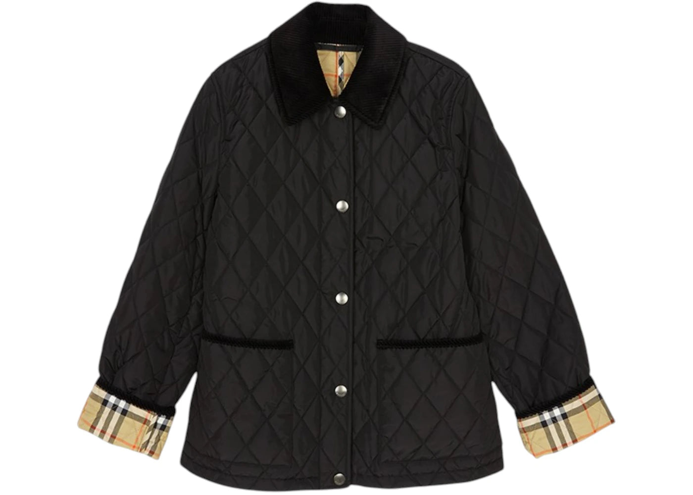 Burberry Quilted Nylon Jacket Black/Sand