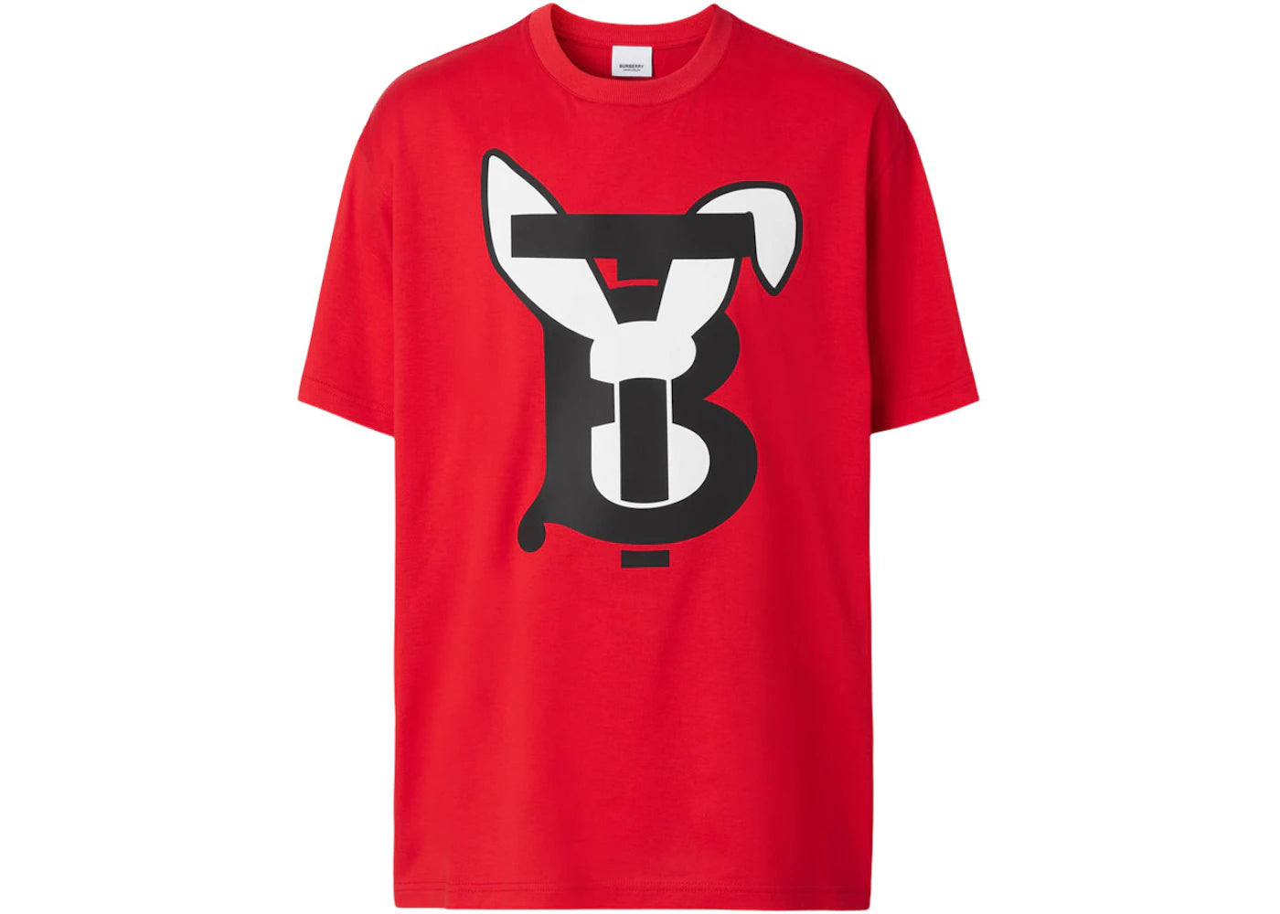 Burberry Rabbit Logo-Print Cotton T-Shirt Red/White/Black