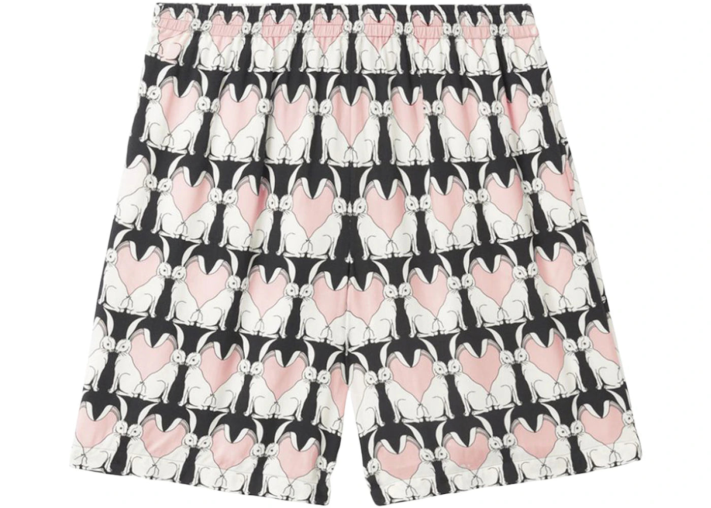 Burberry Rabbit-Print Shorts Black Pink