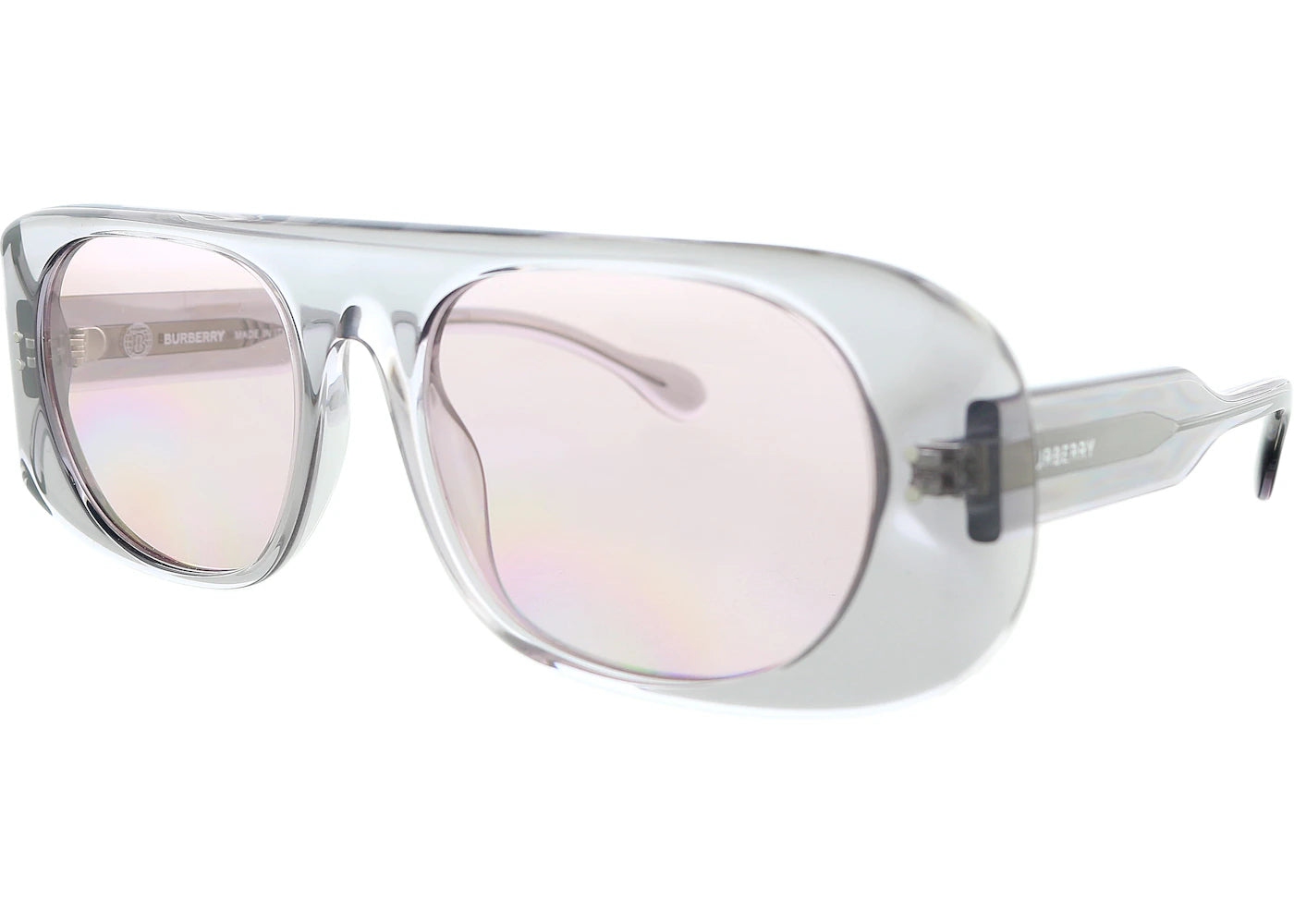 Burberry Rectangle Sunglasses Clear Grey/Pink (0BE4322 3882/5)