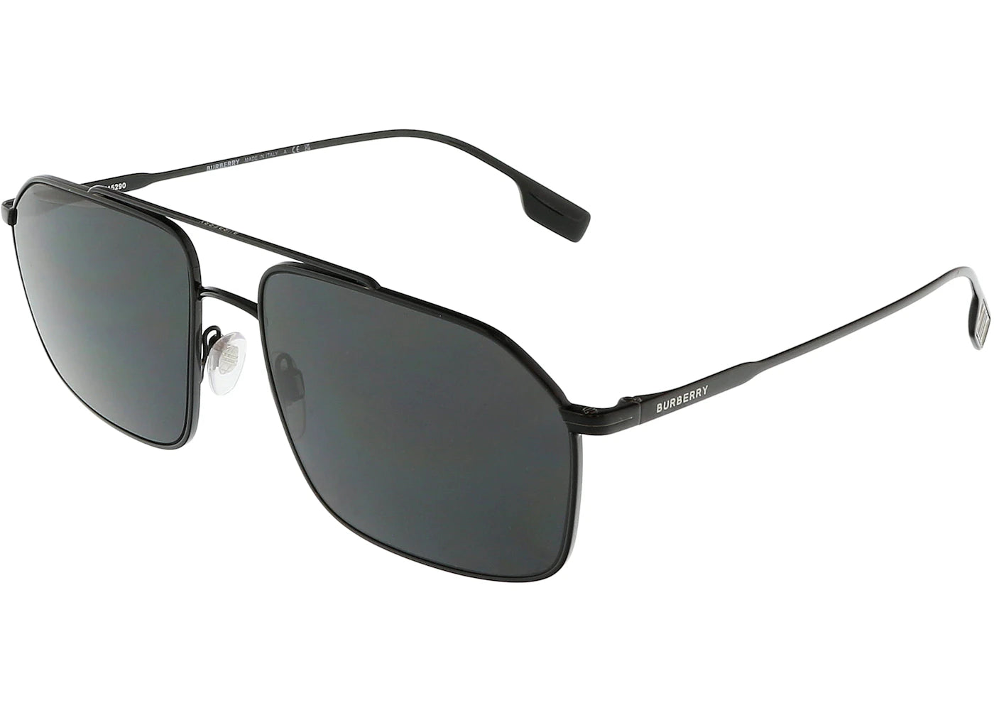 Burberry Rectangular Sunglasses Black (0BE3130 100187 Webb)