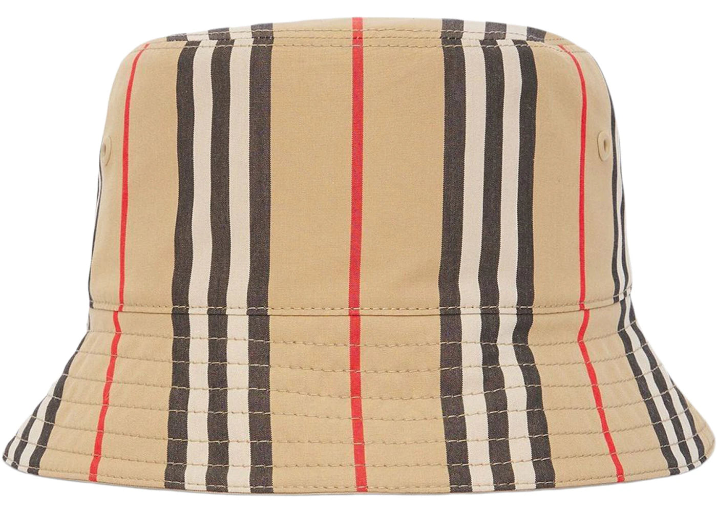 Burberry Reversible Icon Striped Bucket Hat Beige