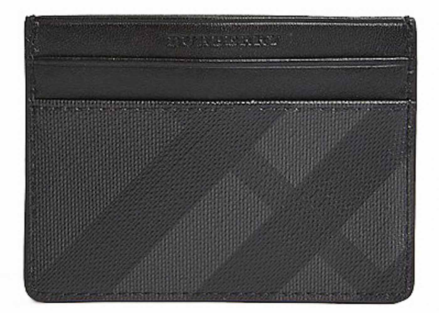 Burberry Sandon Card Case London Check Dark Charcoal