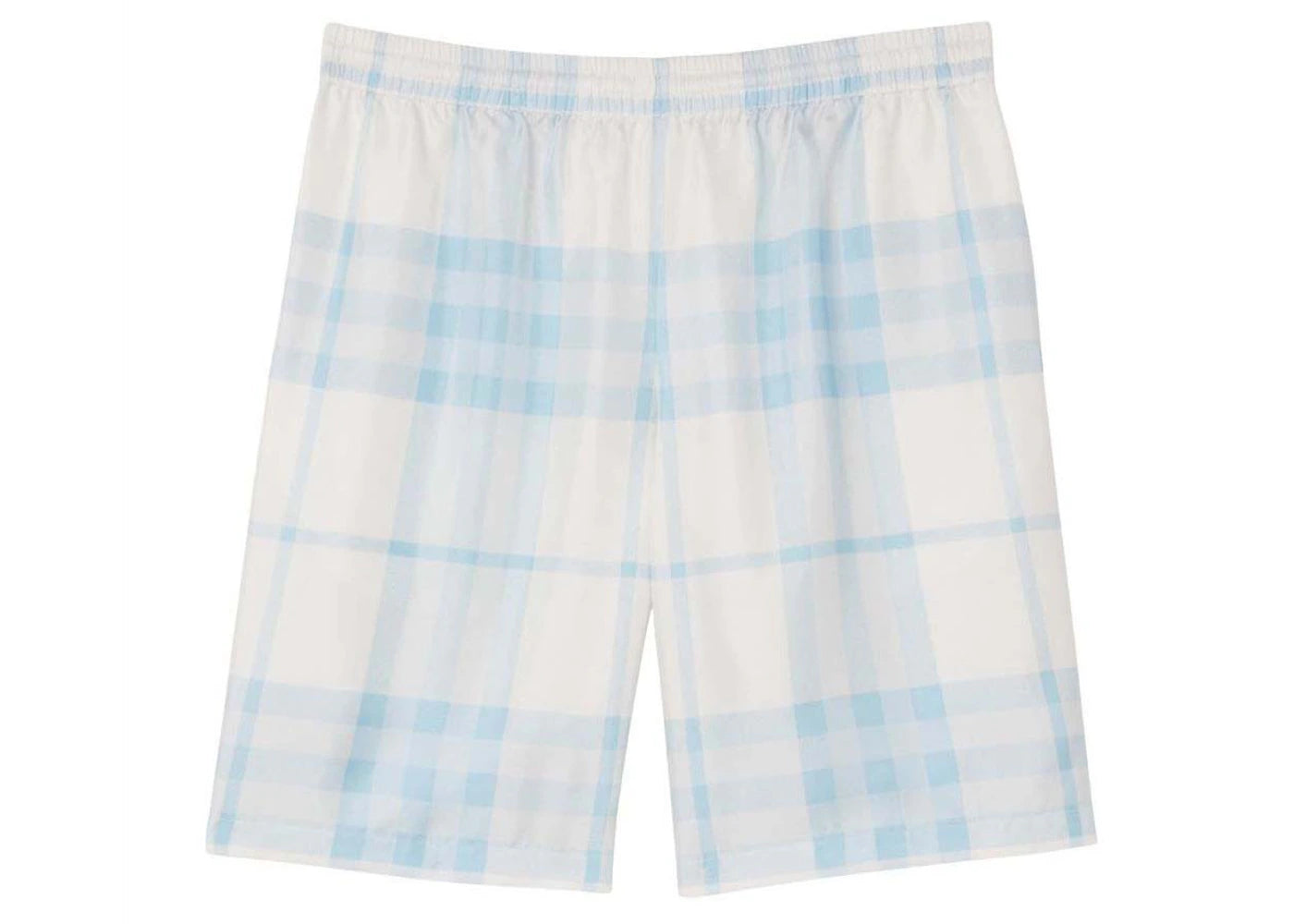 Burberry Silk-Twill Check Shorts Blue