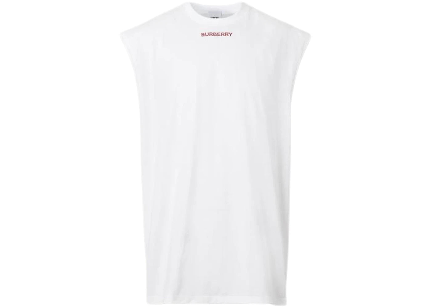 Burberry Sleeveless Cotton Oversized Top White