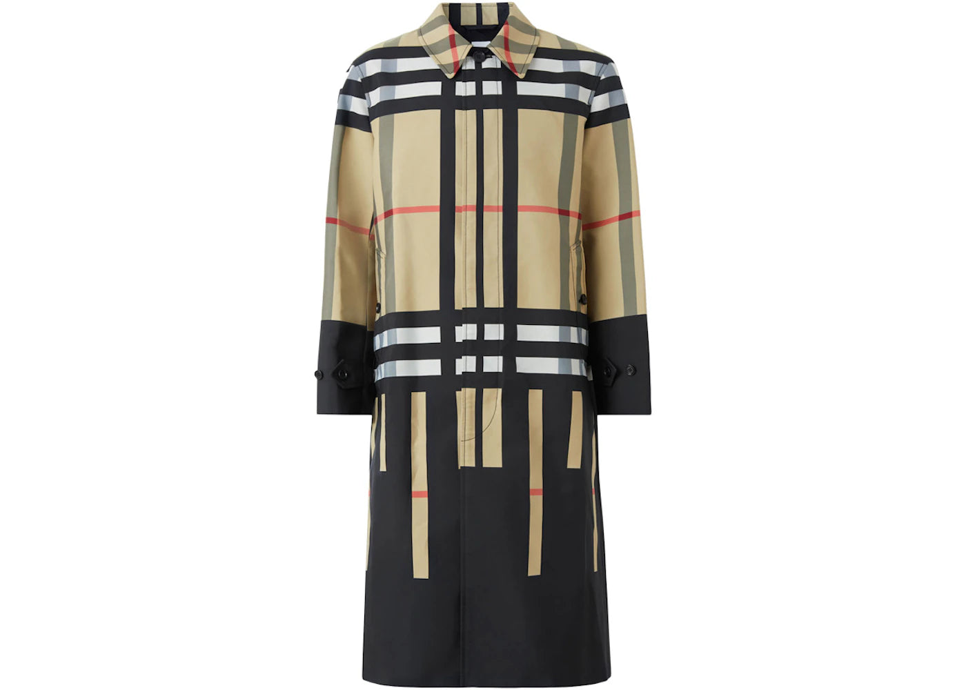 Burberry Sliced Check Nylon Car Coat Archive Beige