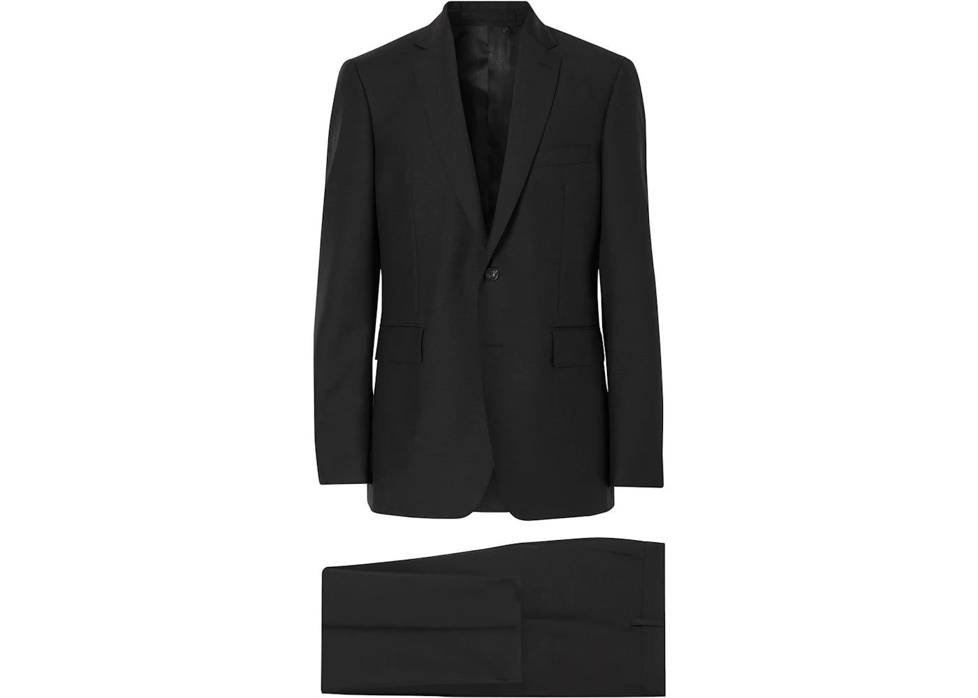 Burberry Slim Fit Wool Suit Black