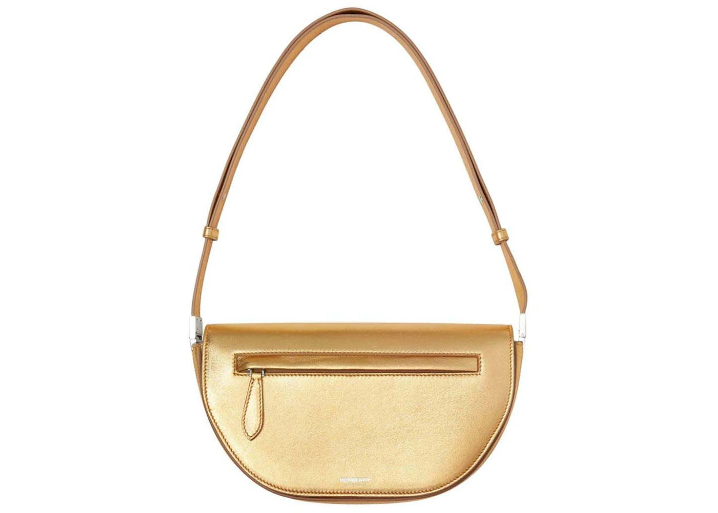 Burberry Small Metallic Leather Olympia Shoulder Bag Gold