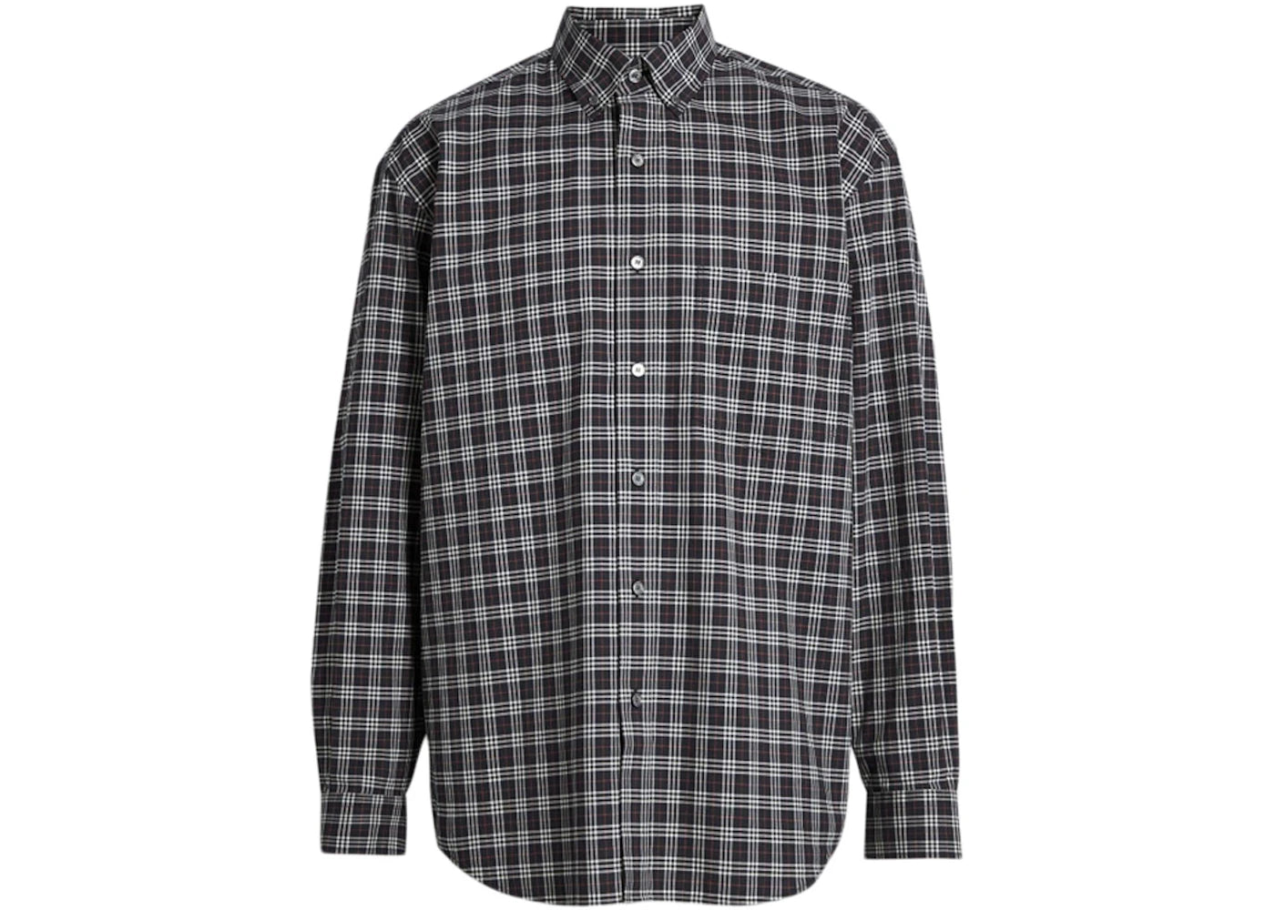 Burberry Small Scale Check Cotton Shirt Navy/White/Red