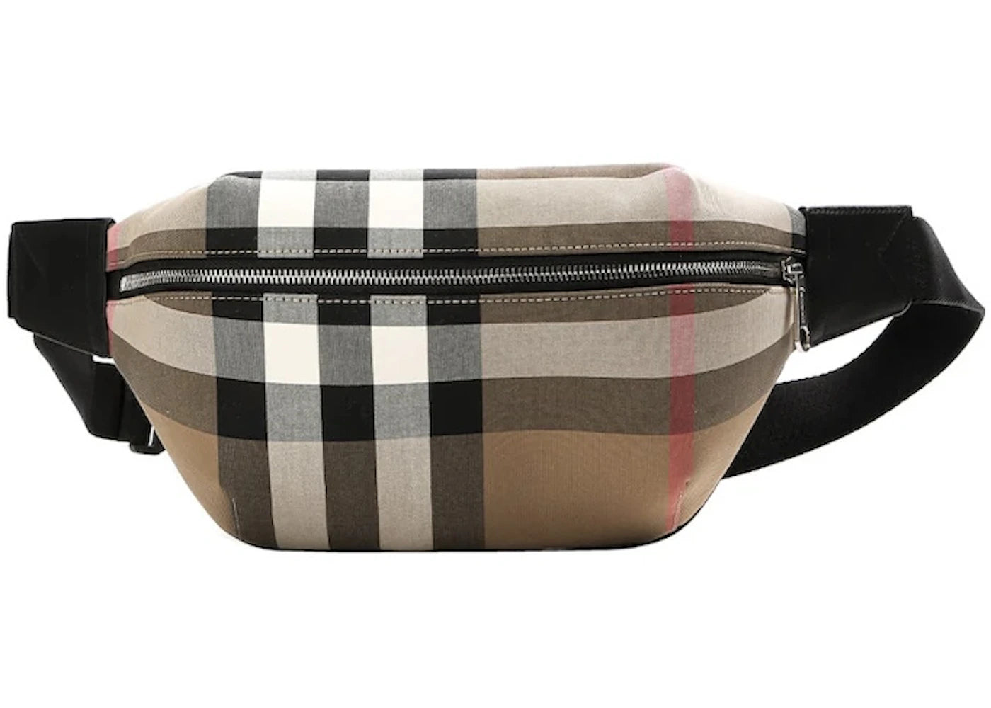 Burberry Sonny Check Canvas Bumbag Taupe Brown