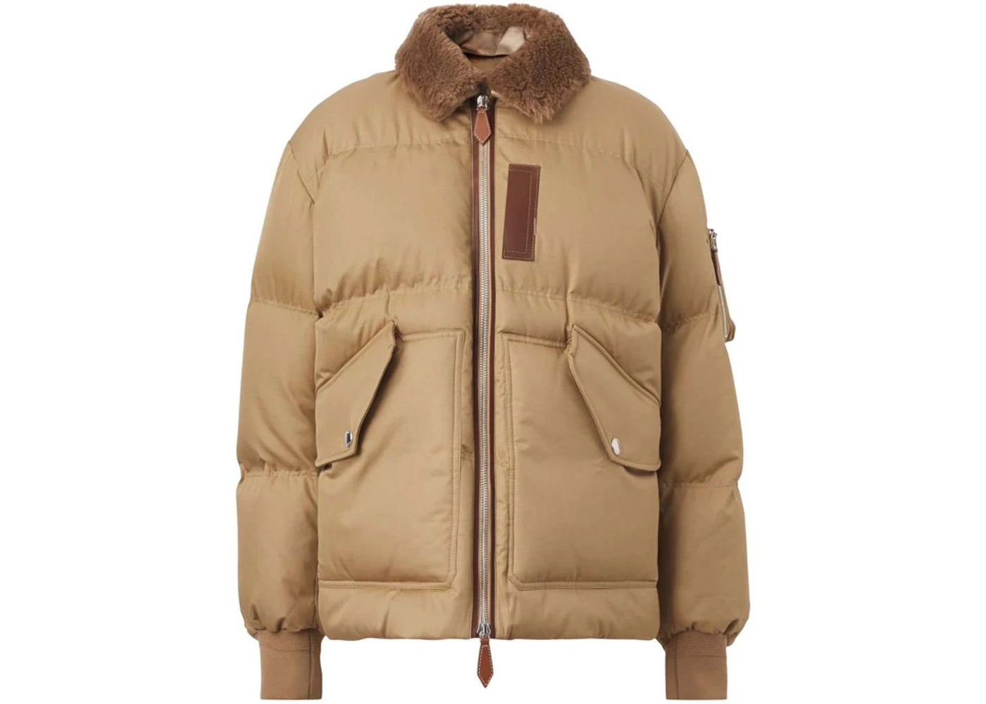 Burberry Stanley Down-Filled Bomber Jacket Toasted Walnut