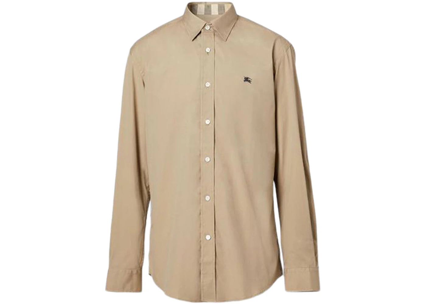 Burberry Stretch Cotton Poplin EKD Shirt Beige