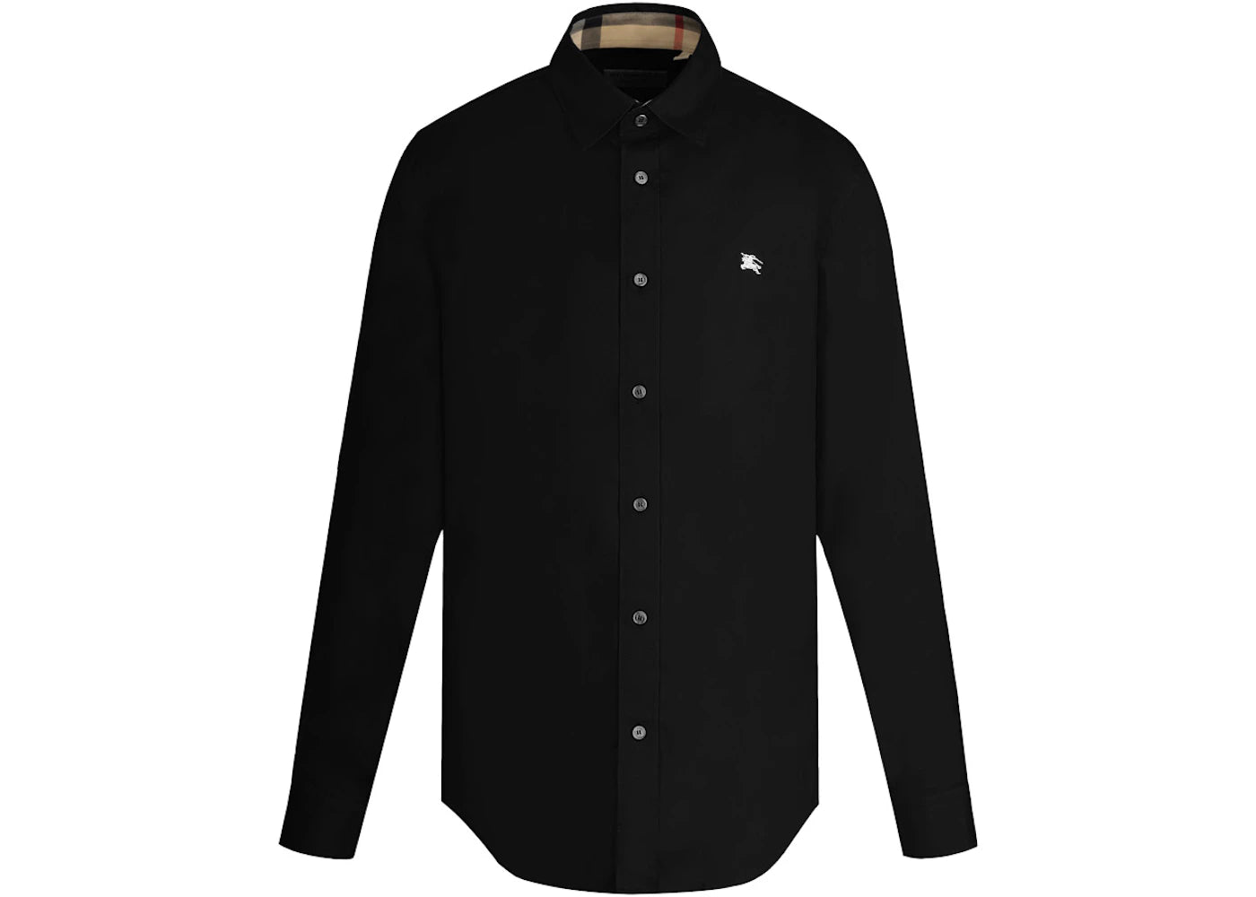 Burberry Stretch Cotton Poplin Shirt Black