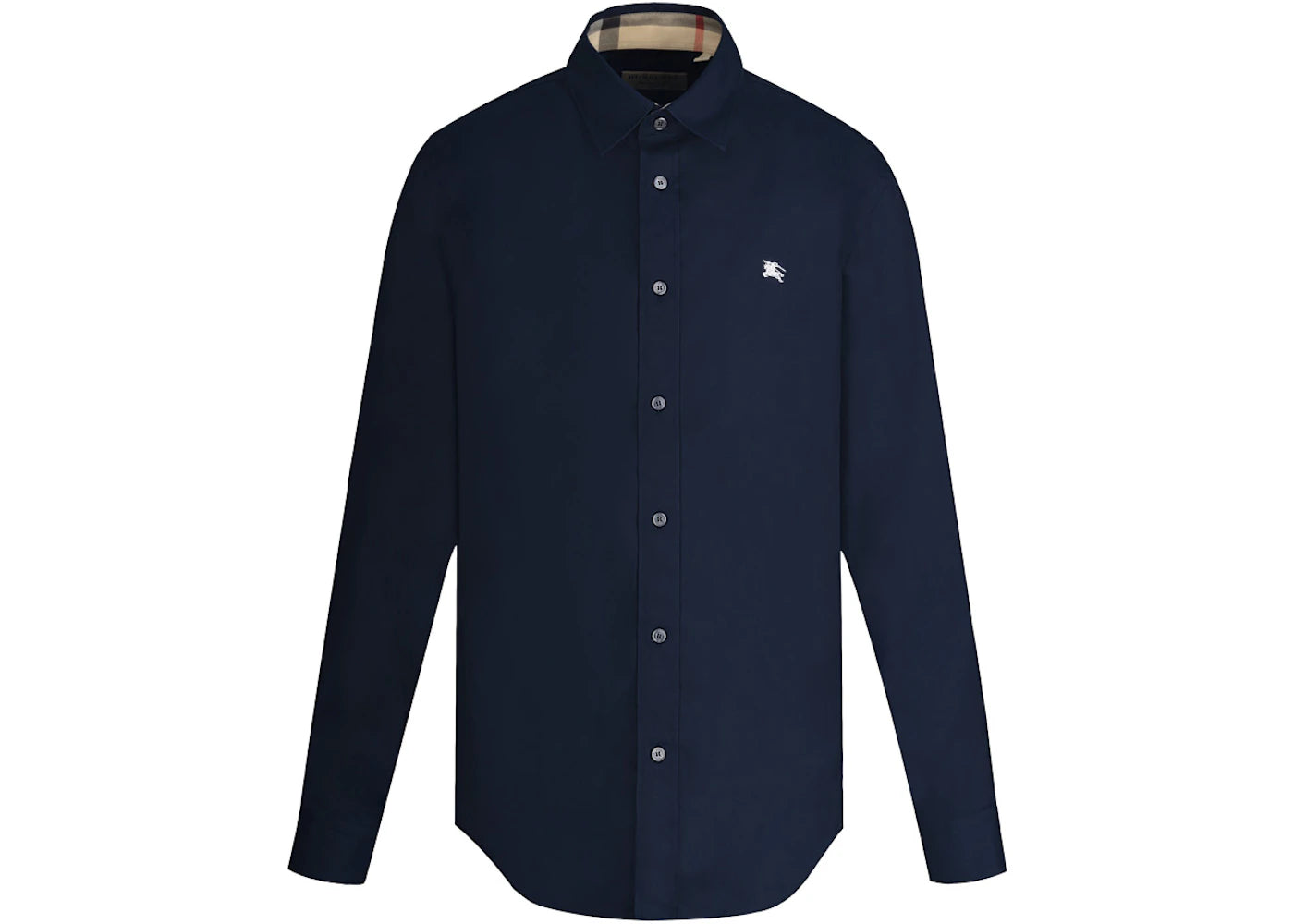 Burberry Stretch Cotton Poplin Shirt Navy