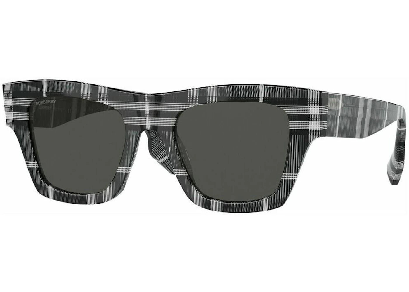 Burberry Sunglasses Ernest Square Frame Black White Check (40823051)