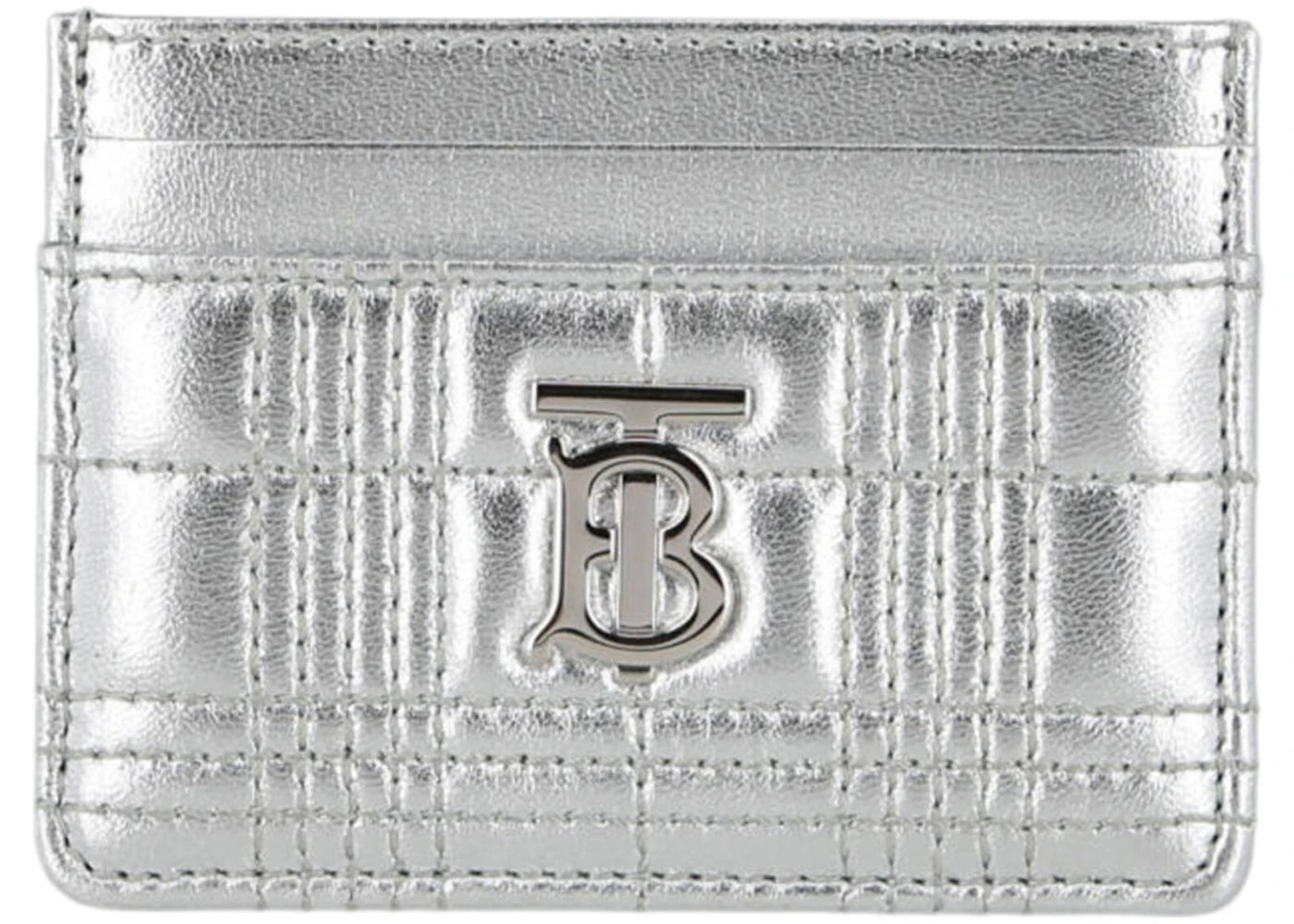 Burberry TB Logo Card Holder Silver