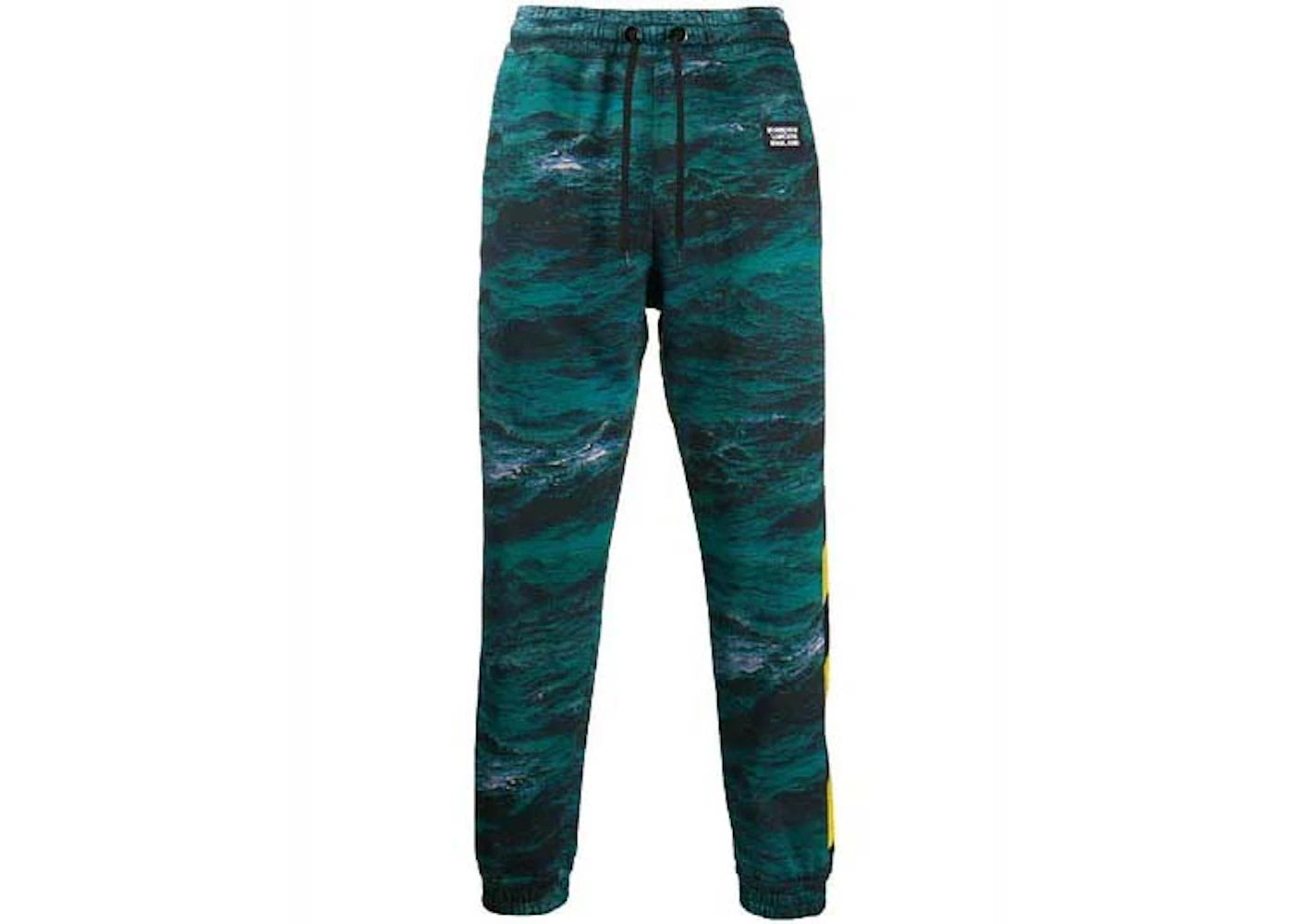 Burberry Tape Detail Sea Print Trackpants Green